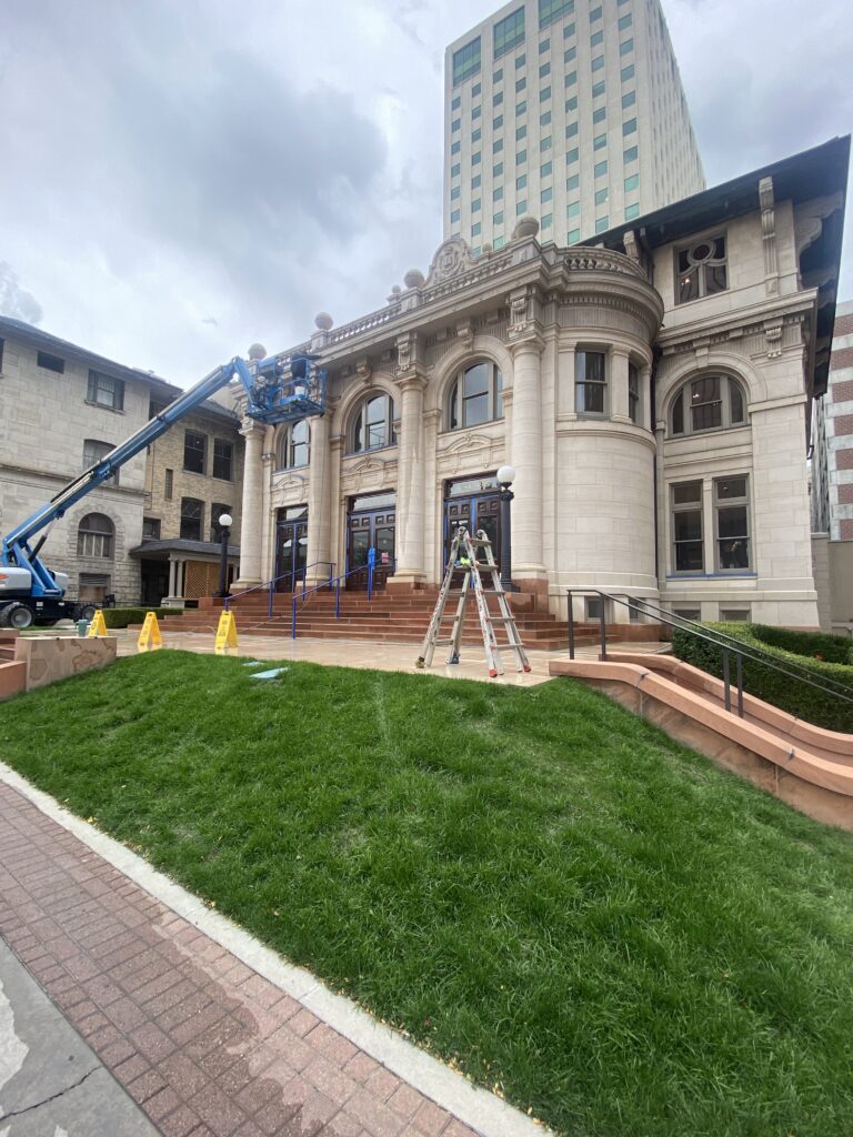 cleaning a government building